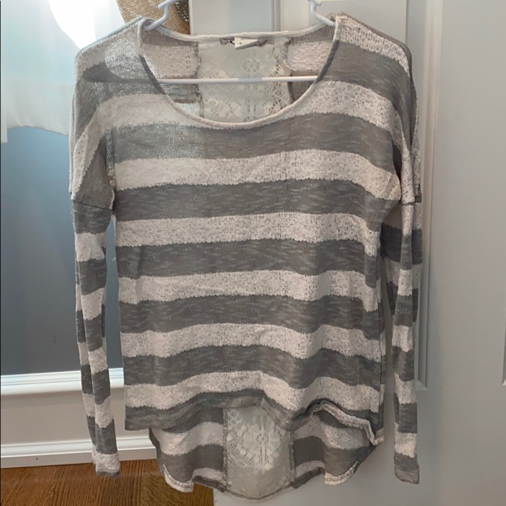 Light striped sweater